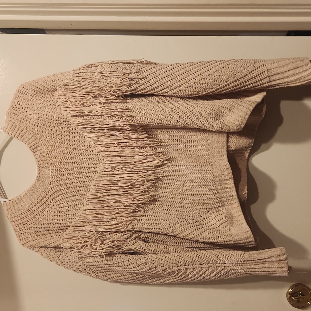 Womens fringe sweater